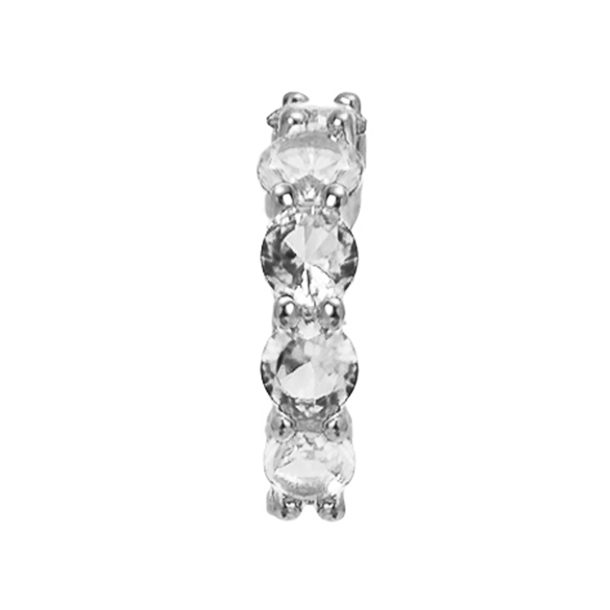Brinco Piercing de Pressão Zircônia Cristal