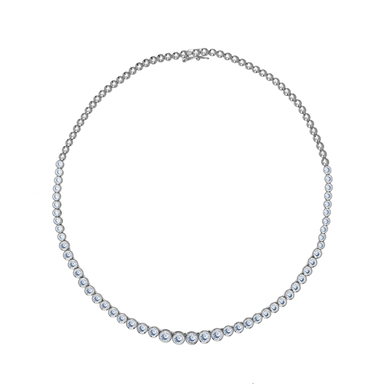 Colar Riviera Shine Azul Claro 38cm