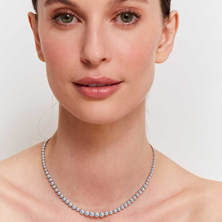 Colar Riviera Shine Azul Claro 38cm