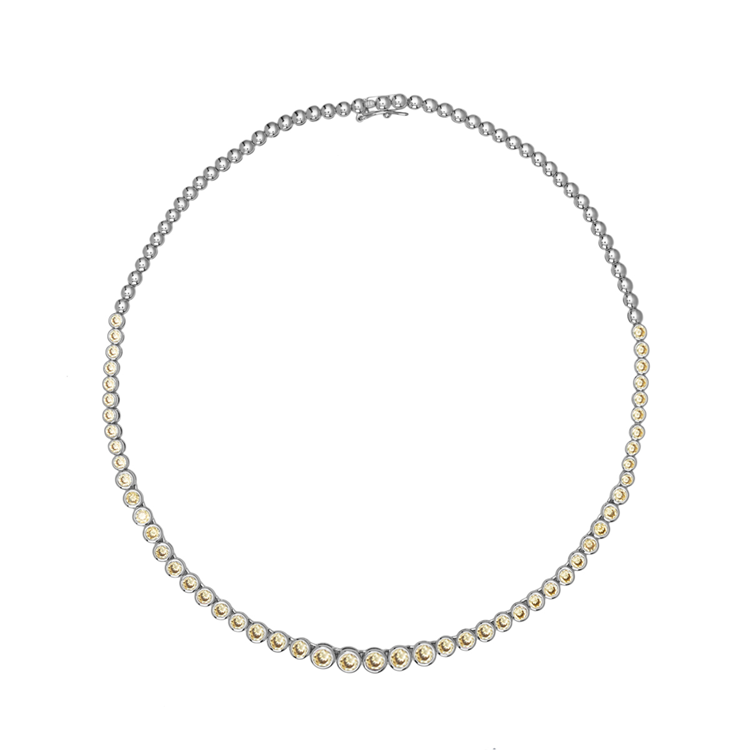 Colar Riviera Shine Amarelo Claro 38cm