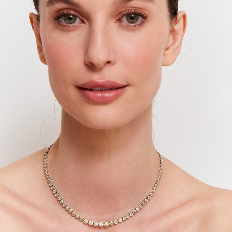 Colar Riviera Shine Amarelo Claro 38cm