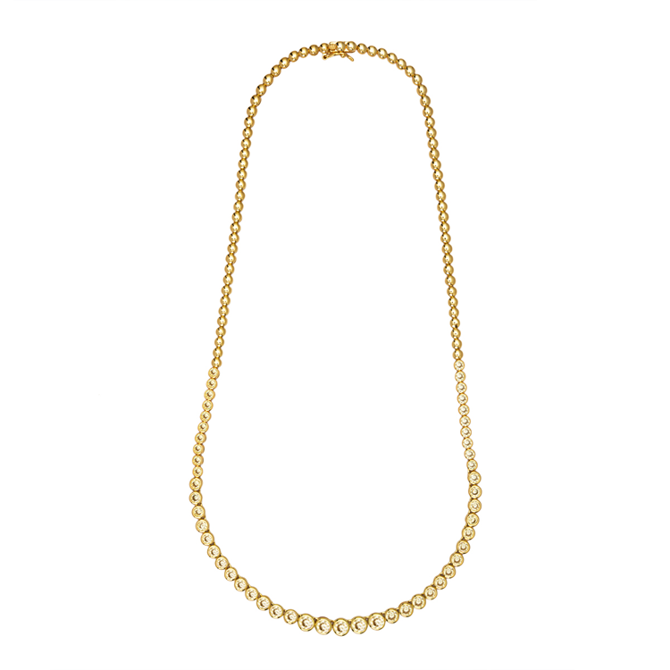 Colar Riviera Shine Cravejada de Zircônia Amarelo Claro 45cm