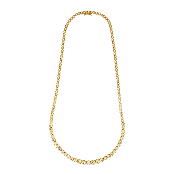 Colar Riviera Shine Cravejada de Zircônia Amarelo Claro 45cm