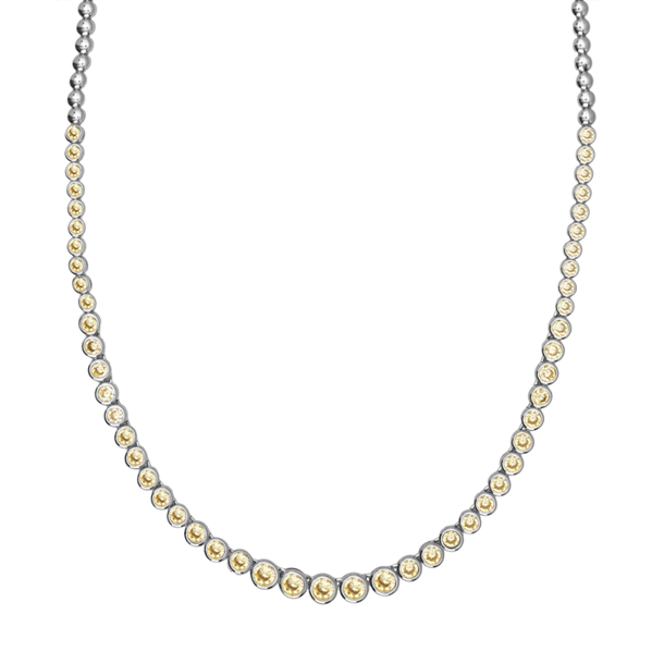 Colar Riviera Shine Cravejada de Zircônia Amarelo Claro 45cm