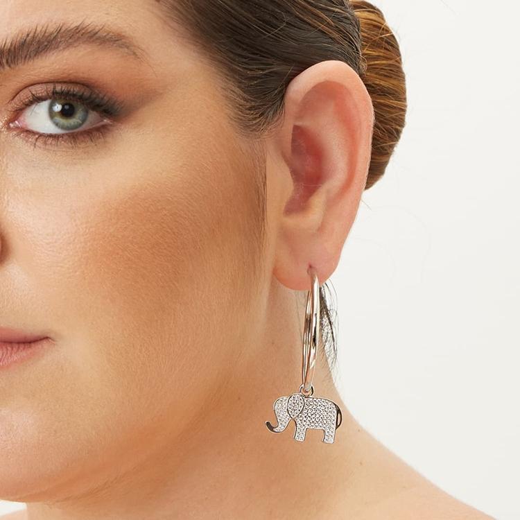 Be Charm Elefante Cravejado Pingente Misha e NV