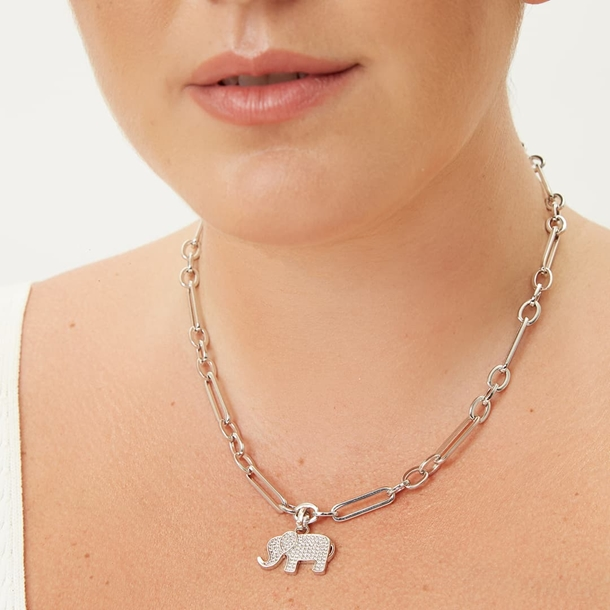 Be Charm Elefante Cravejado Pingente Misha e NV