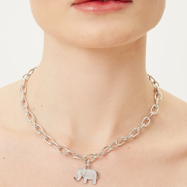 Be Charm Elefante Cravejado Pingente Misha e NV