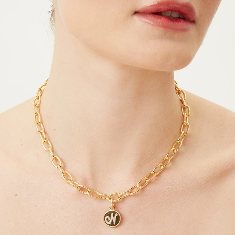 Be Charm Letras Cravejado Pingente Collab Misha e NV