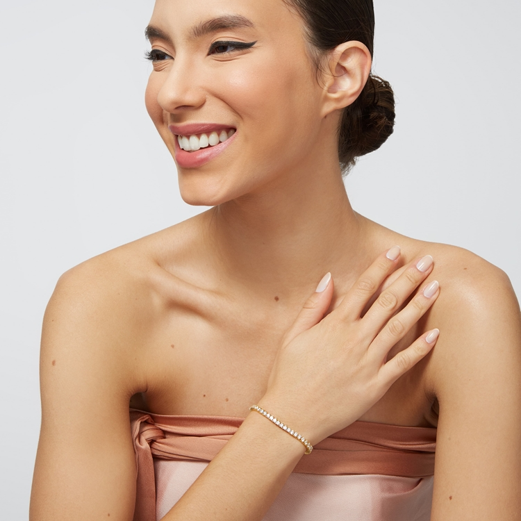 Pulseira Riviera Tiana Cravejada de Zircônias Cristal