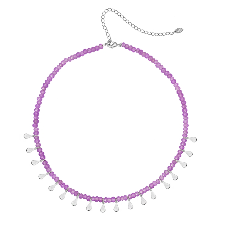 Colar Choker  Cristal Lavanda