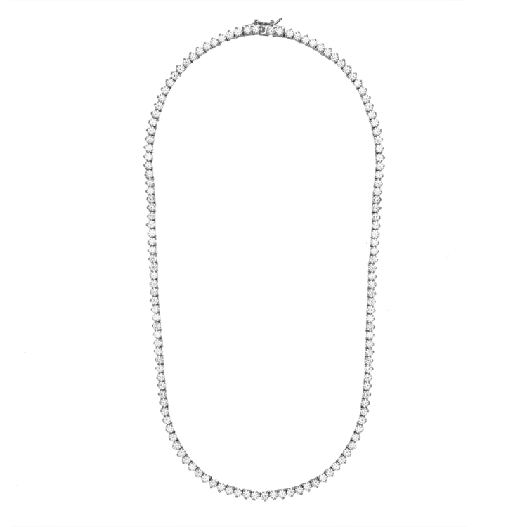 Colar Riviera Tiana Cravejada com Zircônias Cristal 42cm