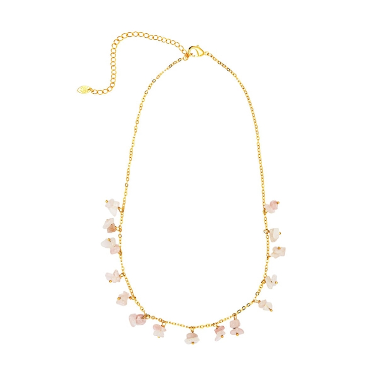 Colar Pedras Gipsy Quartzo Rosa