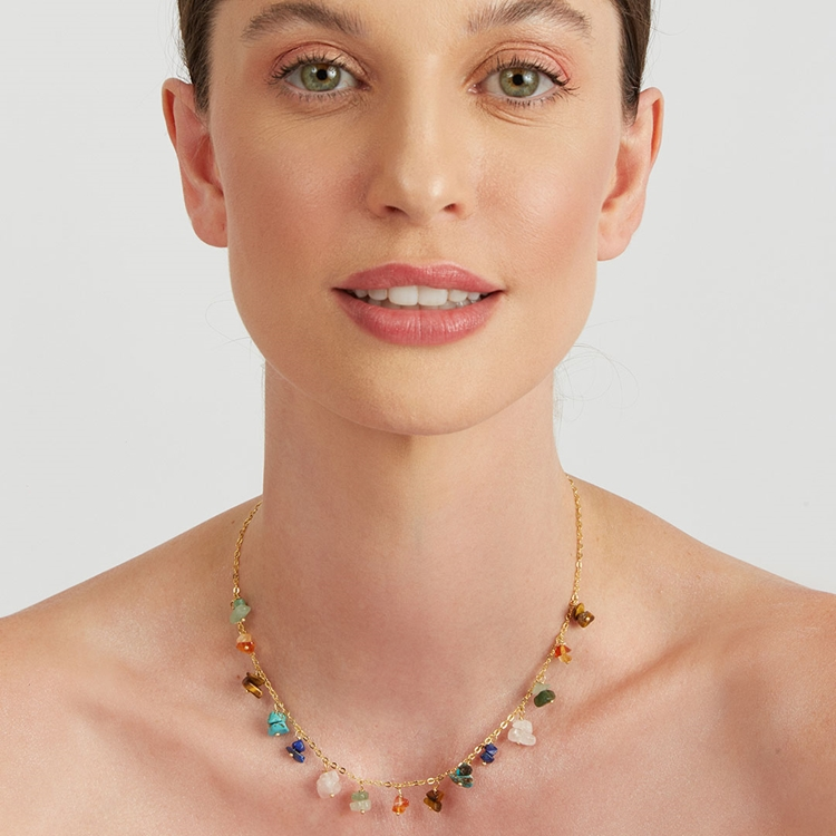 Colar Pedras Gipsy Rainbow