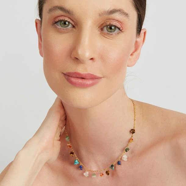 Colar Pedras Gipsy Rainbow
