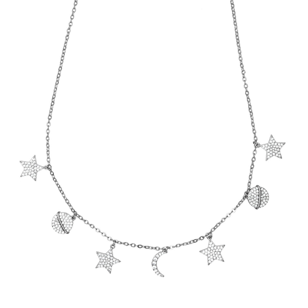 Colar Saturno e Estrela