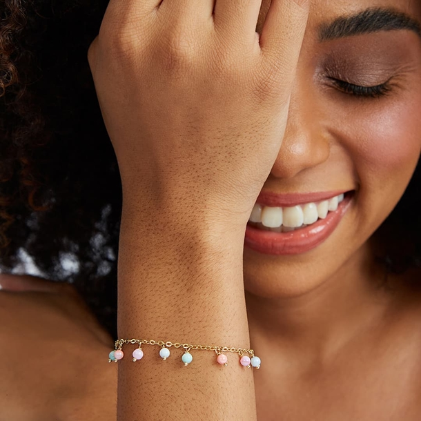 Pulseira Bolinhas de Madre Pérola Candy