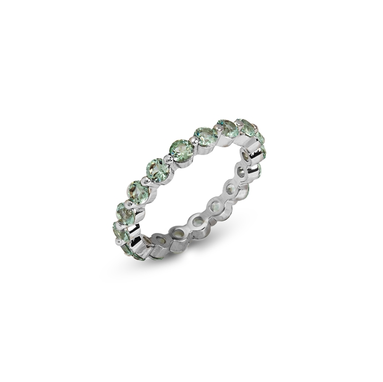 Anel Laura Zircônias Água Marinha