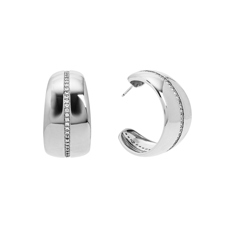 Brinco Argola Bold Cravejada Zircônias