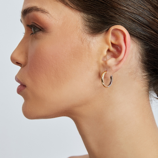 Brinco Argola Mini Bicolor