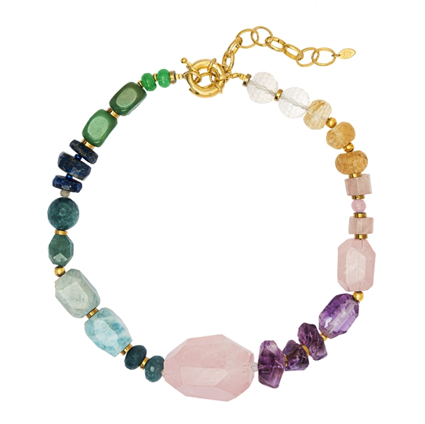 Colar Pedras Coloridas