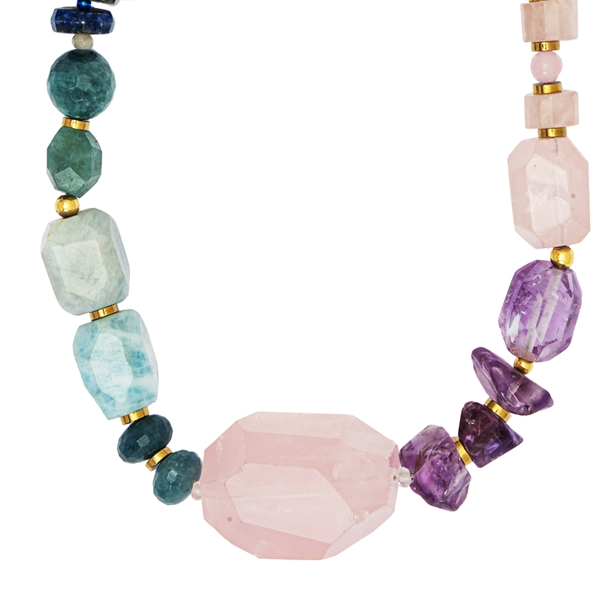 Colar Pedras Coloridas