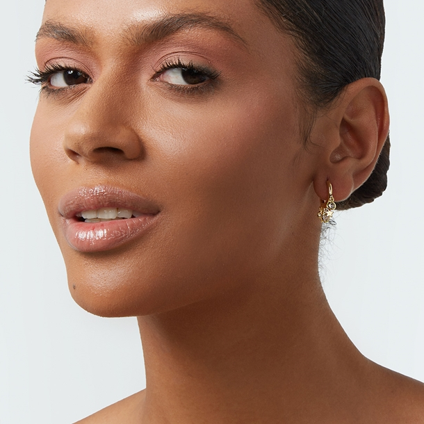 Brinco Argola Estrelinhas e Zircônias