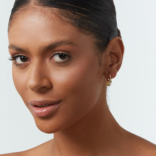 Brinco Argola Estrelinhas e Zircônias