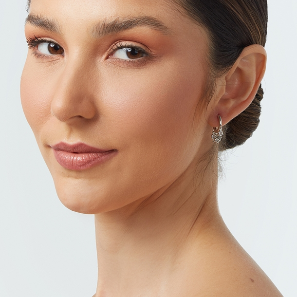 Brinco Argola Estrelinhas e Zircônias