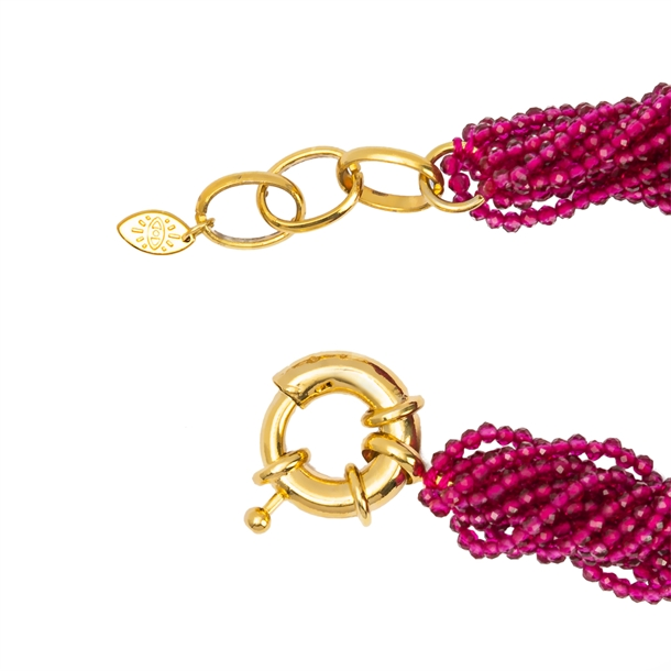 Pulseira Voltas Zircônias Cereja