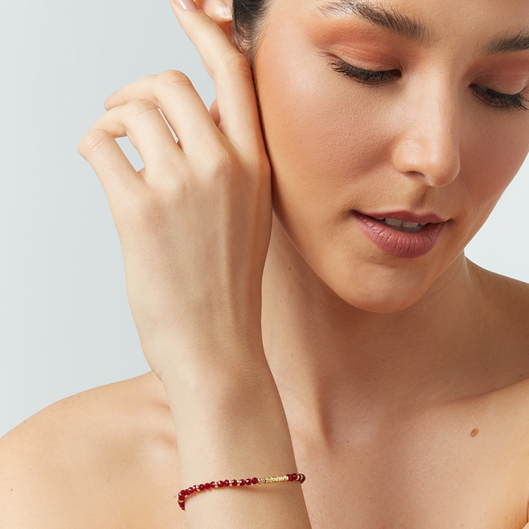 Pulseira Zircônia com Pingente Discos