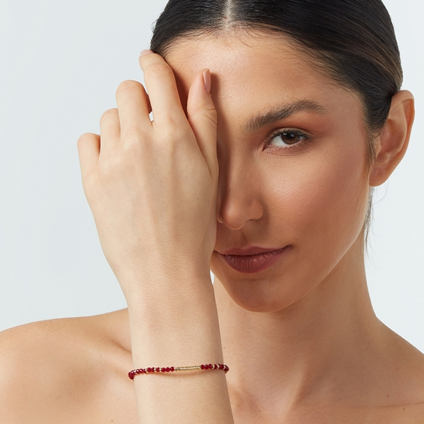 Pulseira Zircônia com Pingente Discos