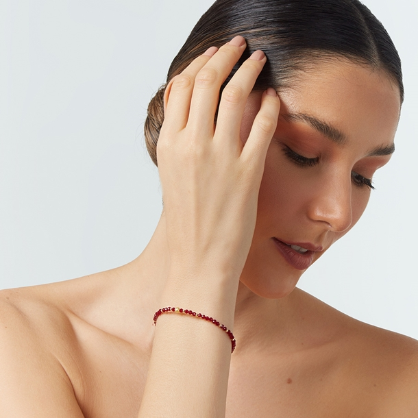 Pulseira Zircônia com Pingente Bolinha