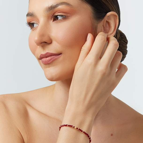 Pulseira Zircônia com Pingente Bolinha