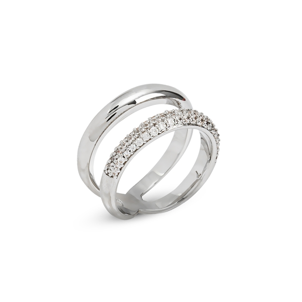 Anel Duplo Classic Zircônia