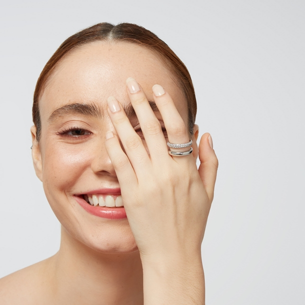 Anel Duplo Classic Zircônia