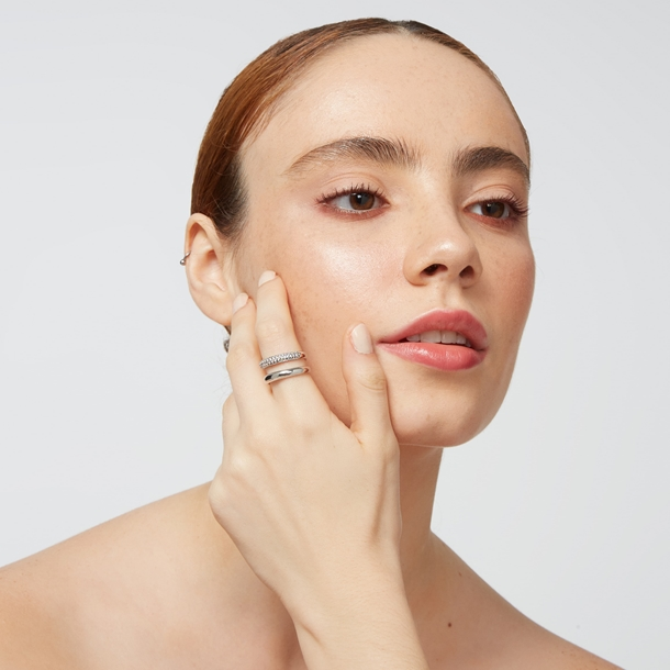 Anel Duplo Classic Zircônia