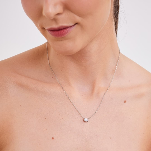 Colar Classic Zircônia Oval