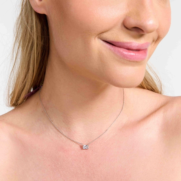 Colar Classic Zircônia Retangular