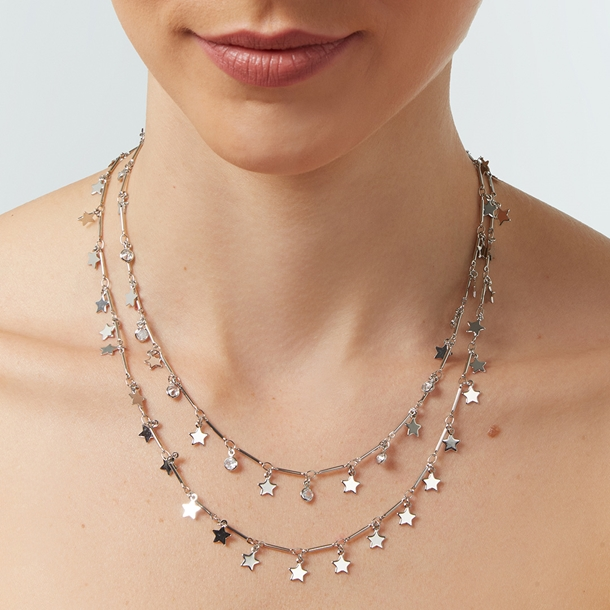 Colar Duplo Estrelinha e Zircônia
