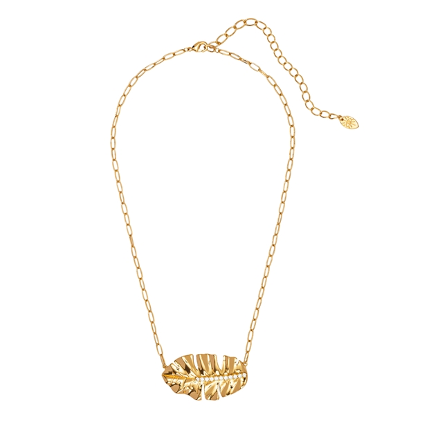 Colar Folha Cravejados Zircônias