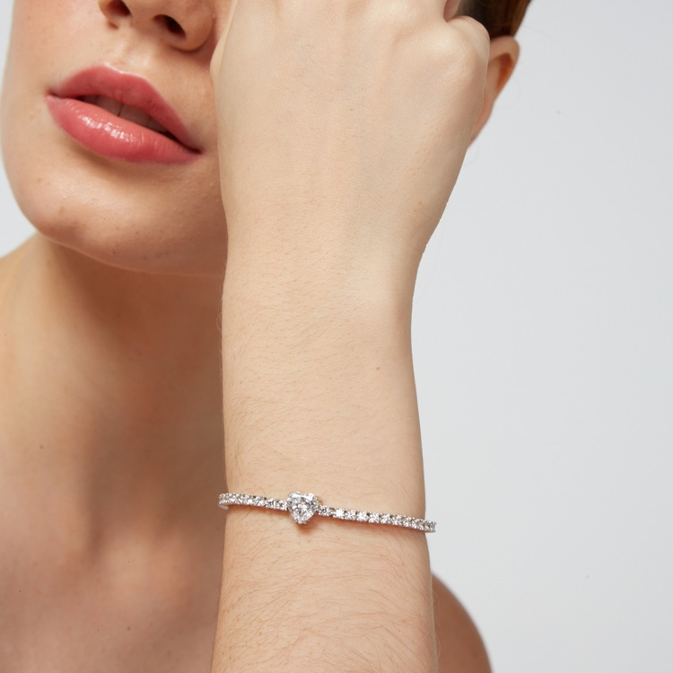 Pulseira Riviera Coração Pingente