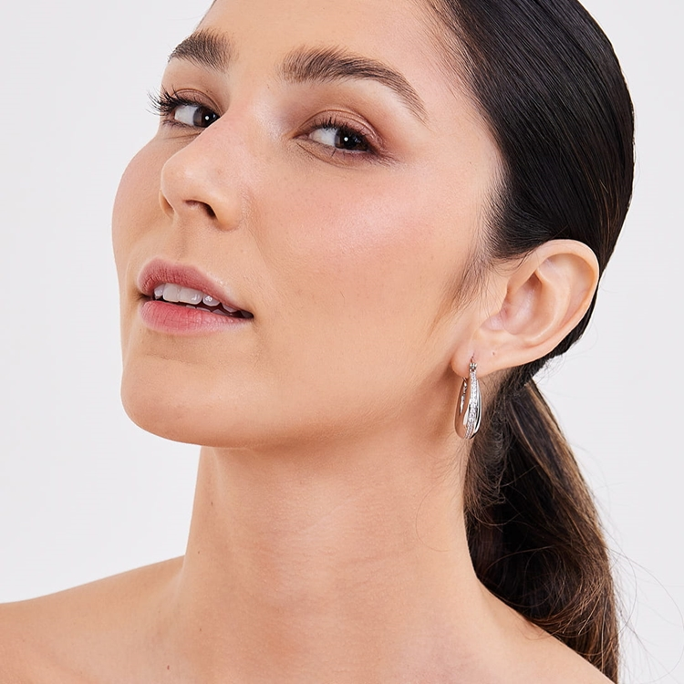 Brinco Argola Chunky Mini Cravejada