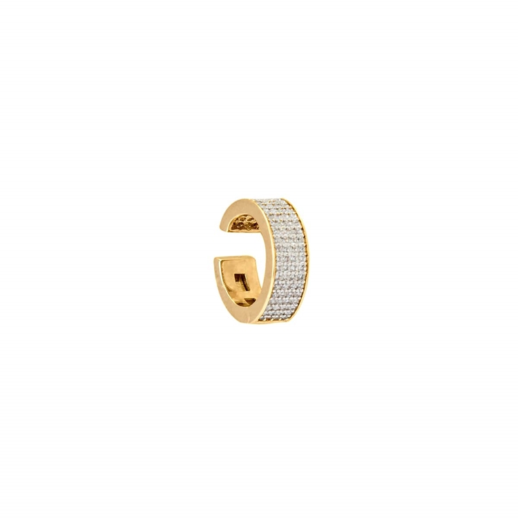 Brinco Piercing Elo Cravejado