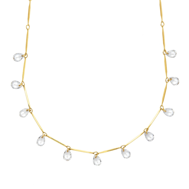Colar Gotinhas Zircônia Cristal