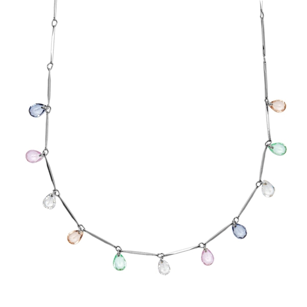 Colar Gotinhas Zircônia Rainbow