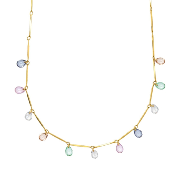 Colar Gotinhas Zircônia Rainbow