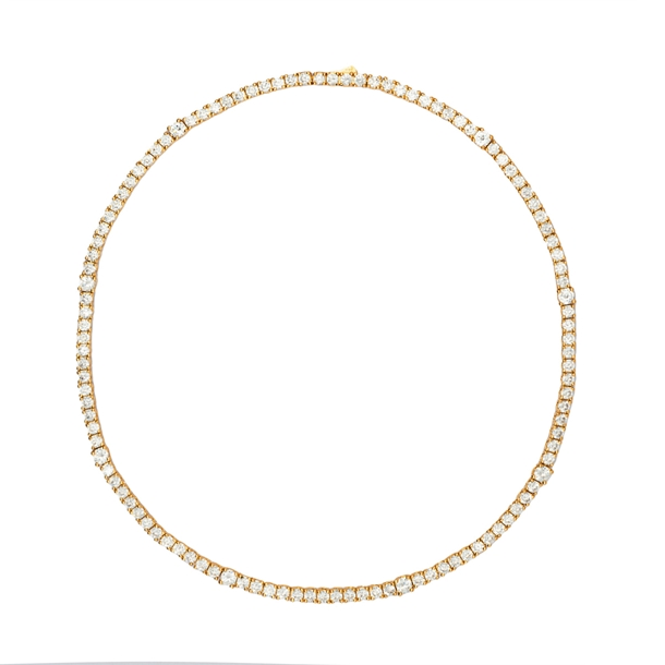 Colar Riviera  Alice Cravejada de Zircônias Cristal 38cm