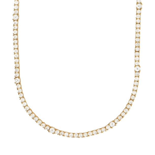 Colar Riviera  Alice Cravejada de Zircônias Cristal 38cm