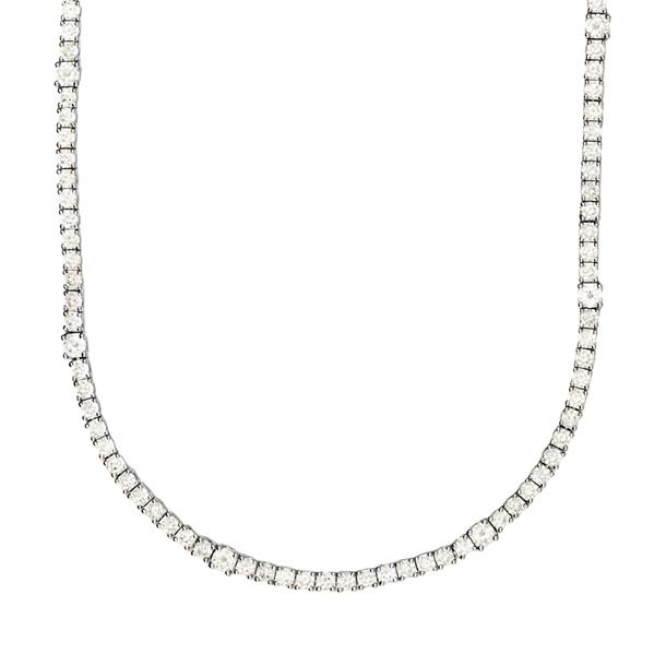 Colar Riviera  Alice Cravejada de Zircônias Cristal 38cm