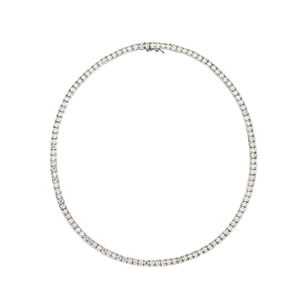 Colar Riviera Kate Cravejada de Zircônias Cristal 38cm